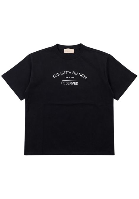 Black cotton T-shirt for girls ElISABETTA FRANCHI | EFTS204/SUNERO